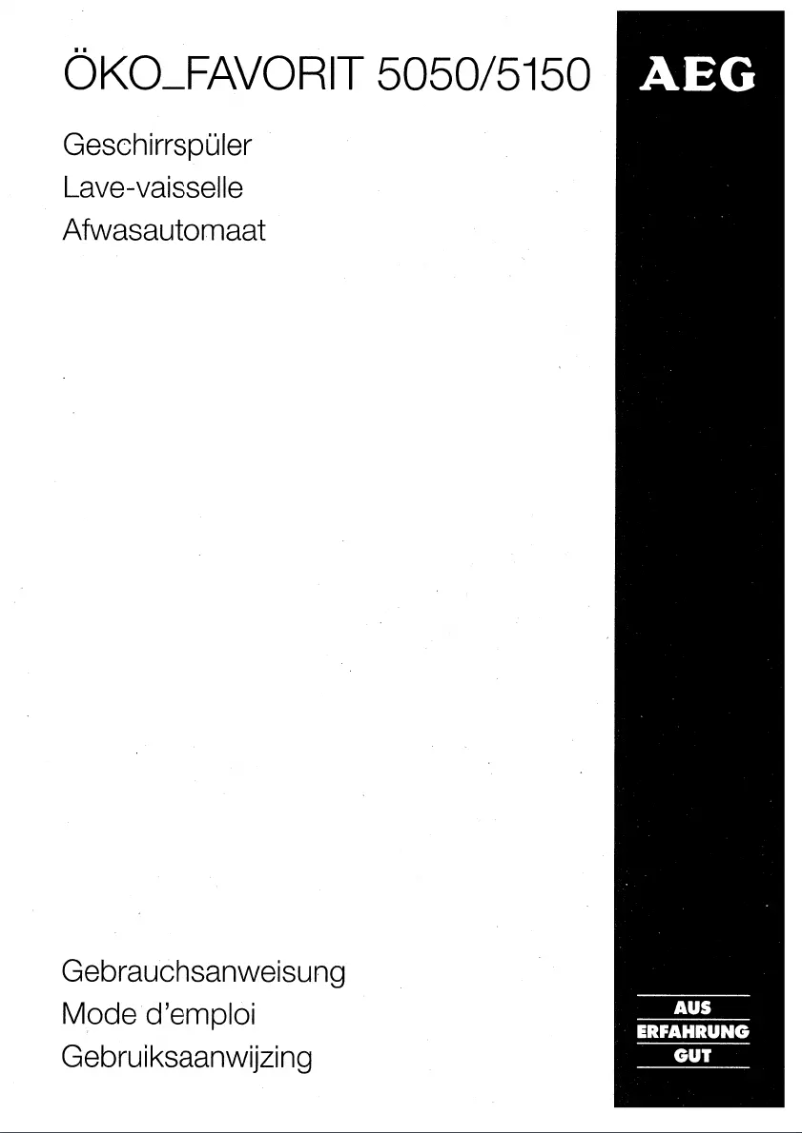 Page 1 de la notice Manuel utilisateur AEG Favorit 5150