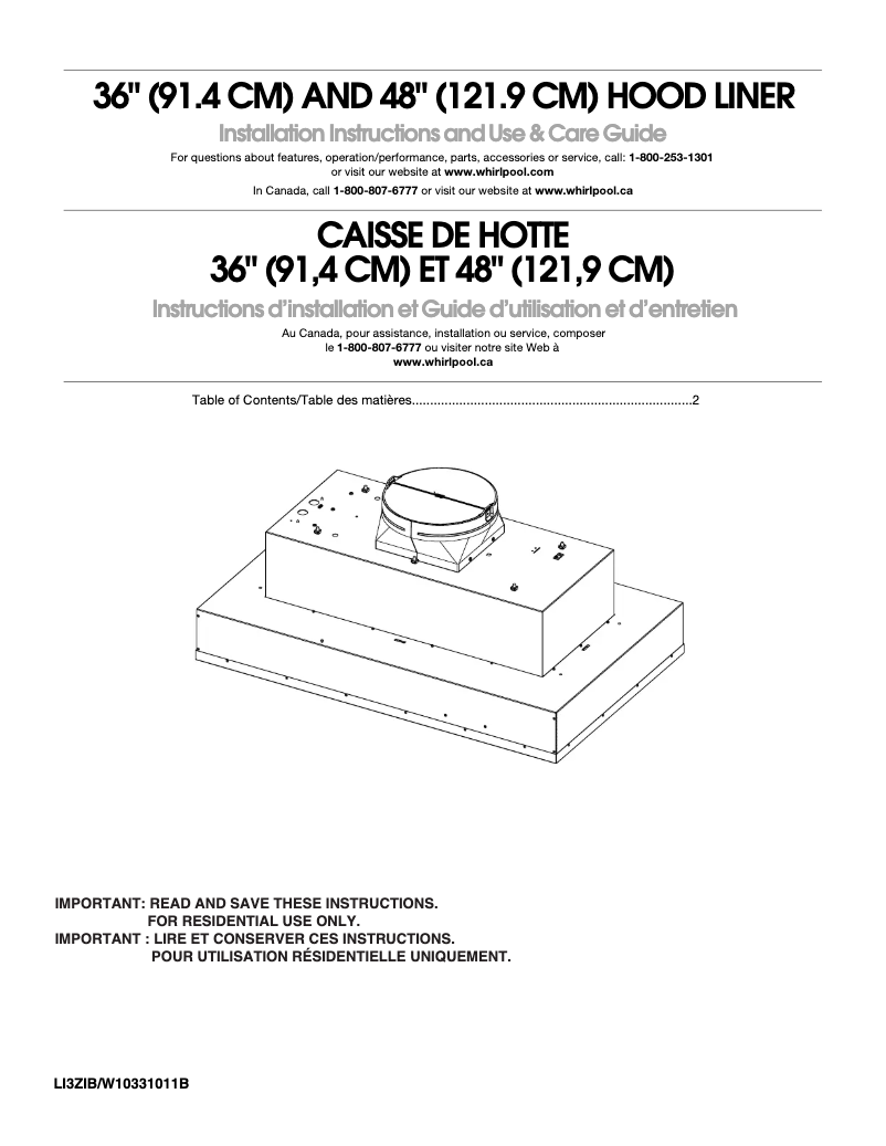 Page 1 de la notice Manuel utilisateur Maytag UXL6048YSS