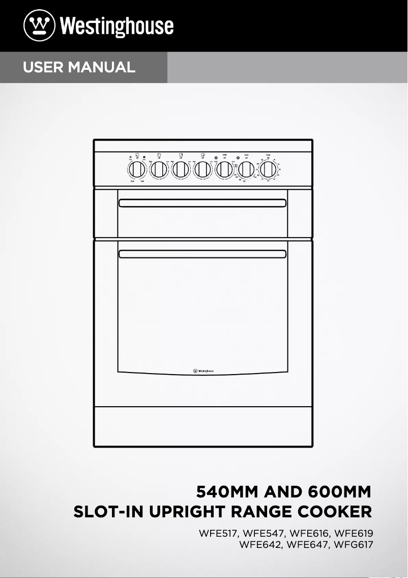 Page 1 of the manual User Manual Westinghouse WFE647SA