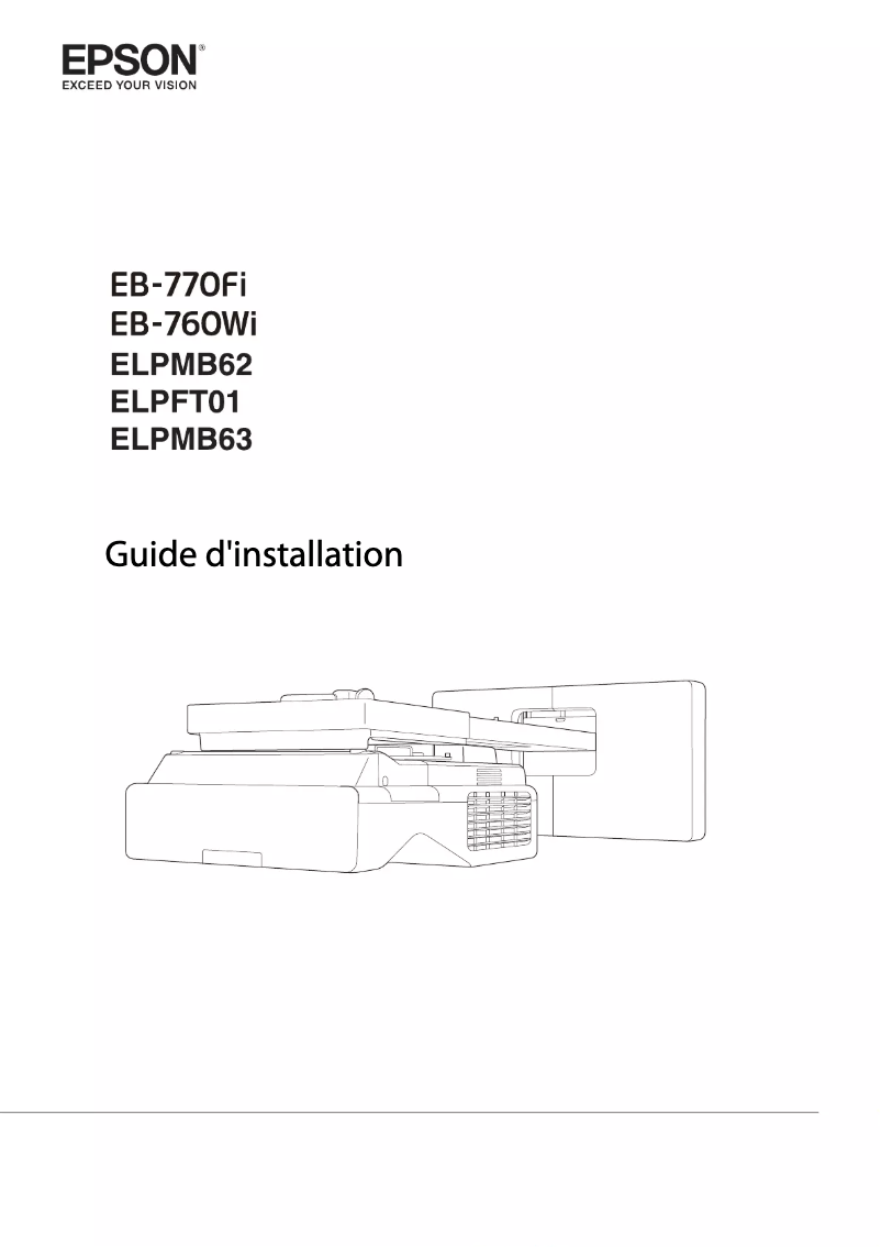 Página 1 del manual Guía de instalación Epson BrightLink EB-760Wi