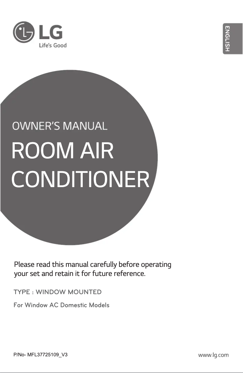 Page 1 of the manual User Manual LG LWA3GP2A