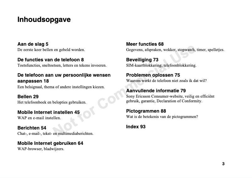 Page 1 de la notice Manuel utilisateur Sony Ericsson T300
