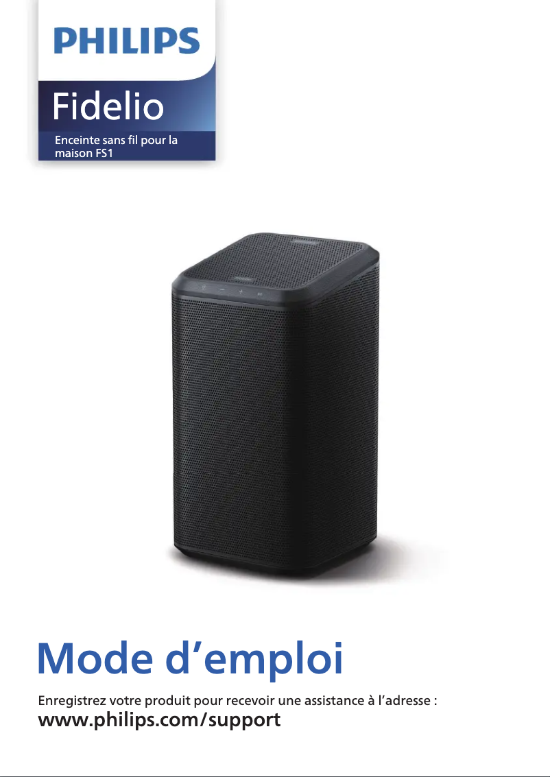 Page 1 of the manual User Manual Philips Fidelio FS1