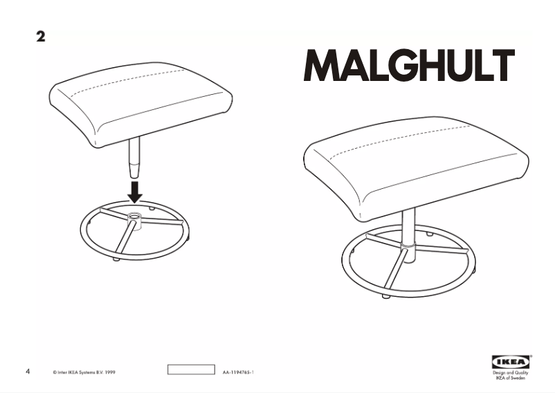 Page 1 de la notice Manuel utilisateur Ikea MALGHULT