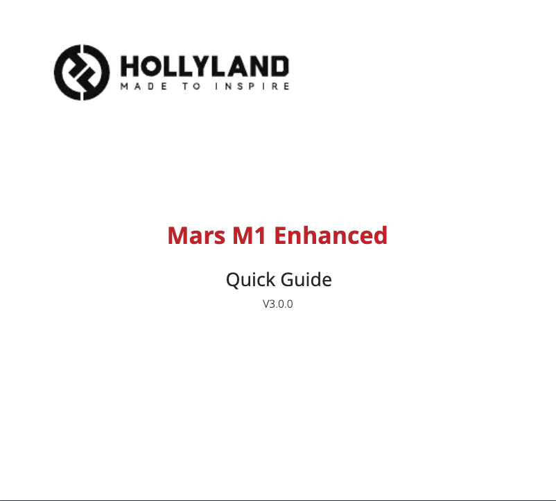 Page 1 de la notice Manuel utilisateur Hollyland Mars M1