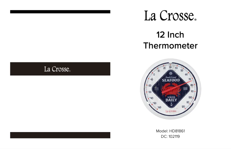 Page 1 de la notice Manuel utilisateur La Crosse Technology HD81861