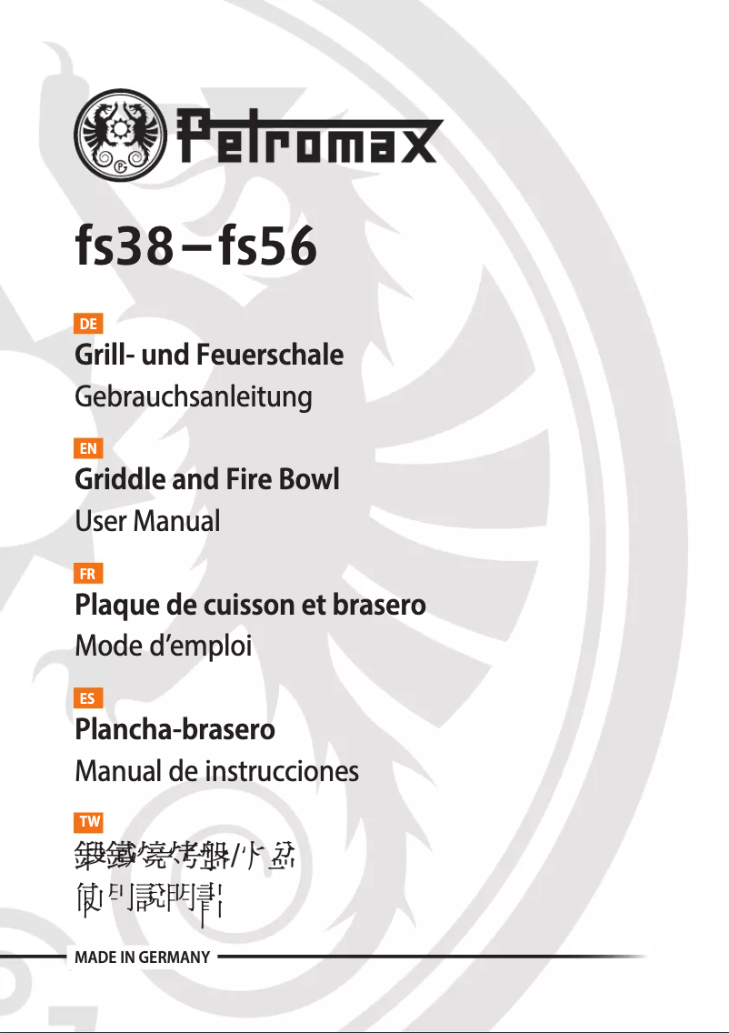 Page 1 de la notice Manuel utilisateur Petromax fs38