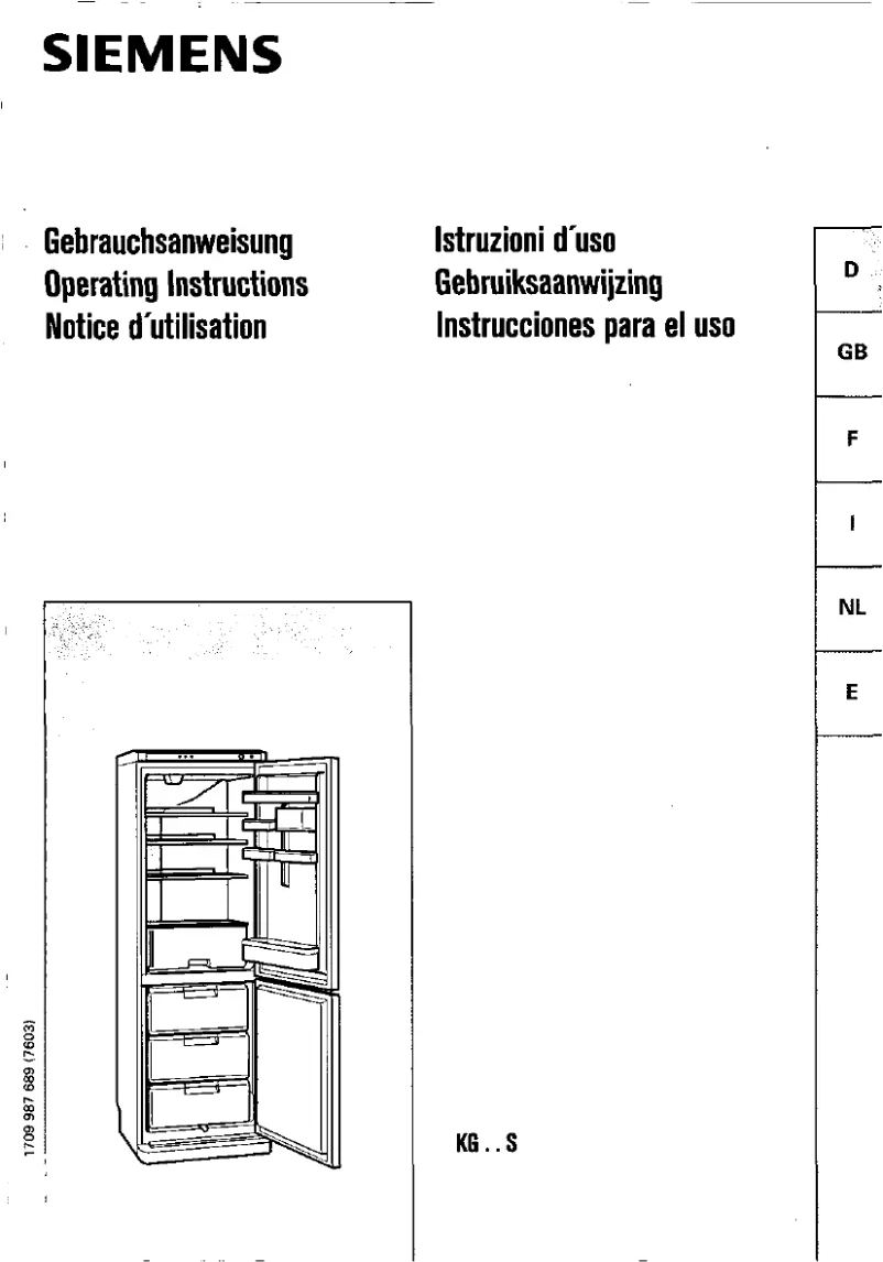 Page 1 de la notice Manuel utilisateur Siemens KG36SX11