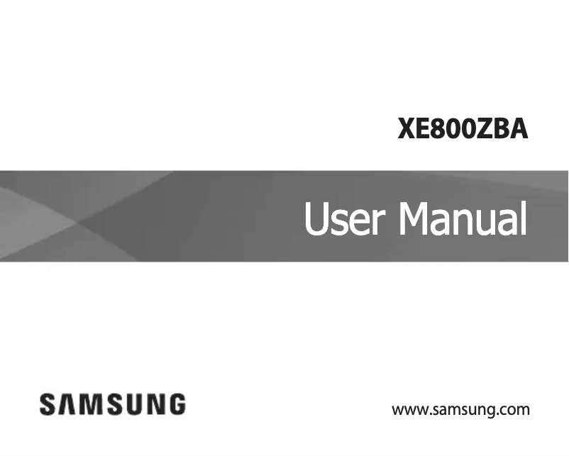 Página 1 del manual Manual de usuario Samsung XE800ZAA