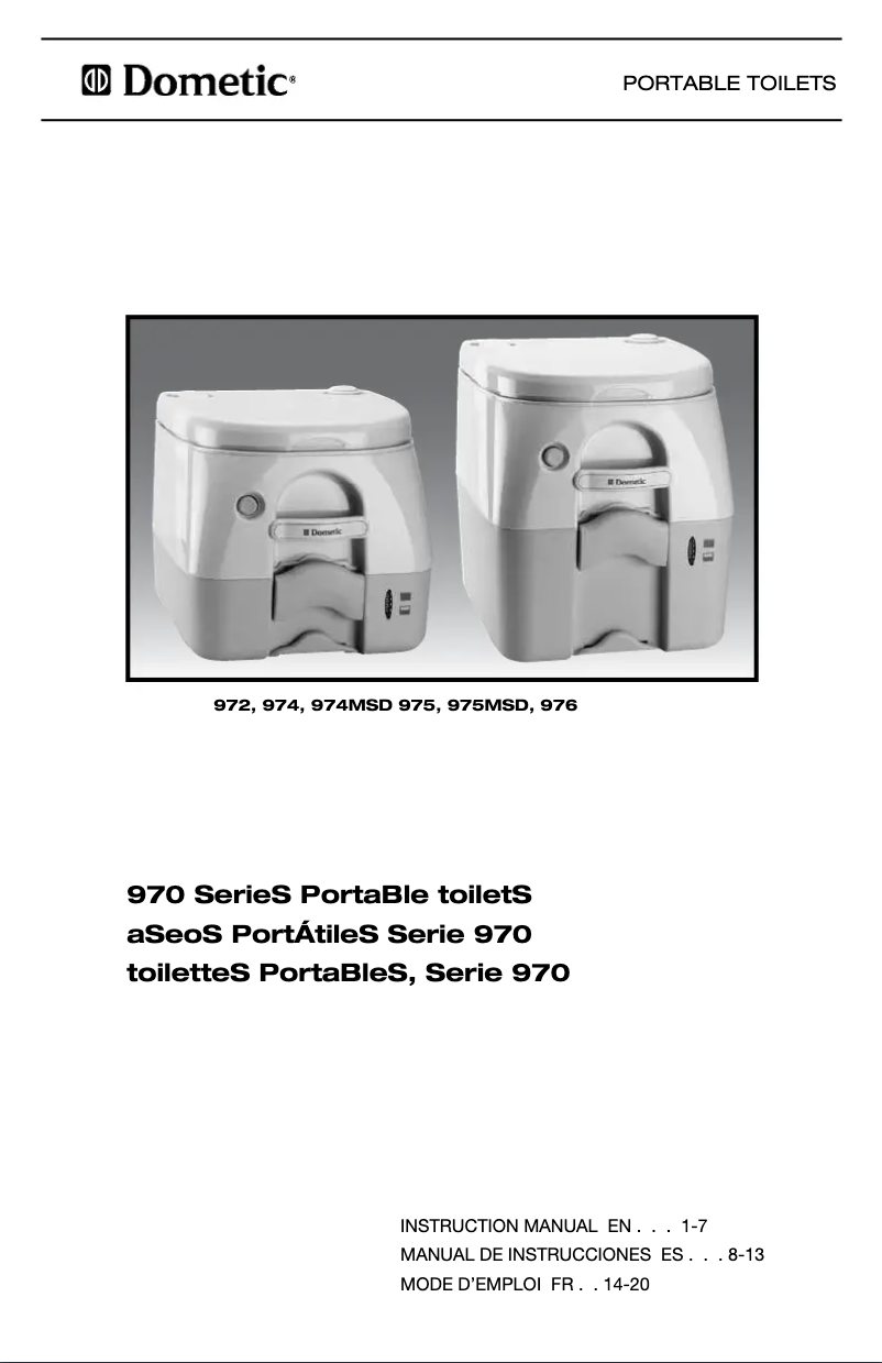 Page 1 de la notice Mode d'emploi Dometic 975