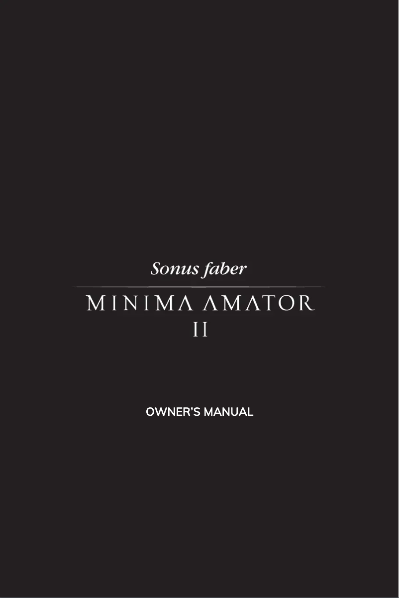 Page 1 de la notice Manuel utilisateur Sonus Faber Minima Amator II
