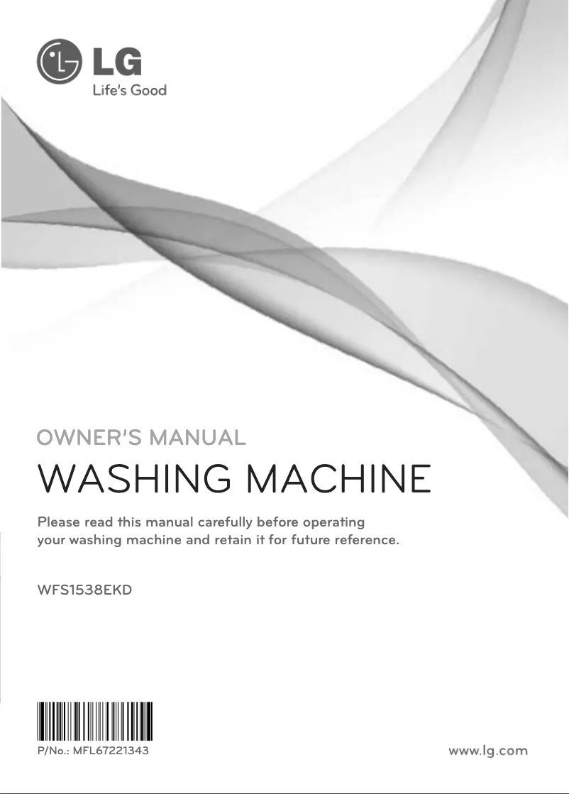 Page 1 de la notice Manuel utilisateur LG WFS1538EKD