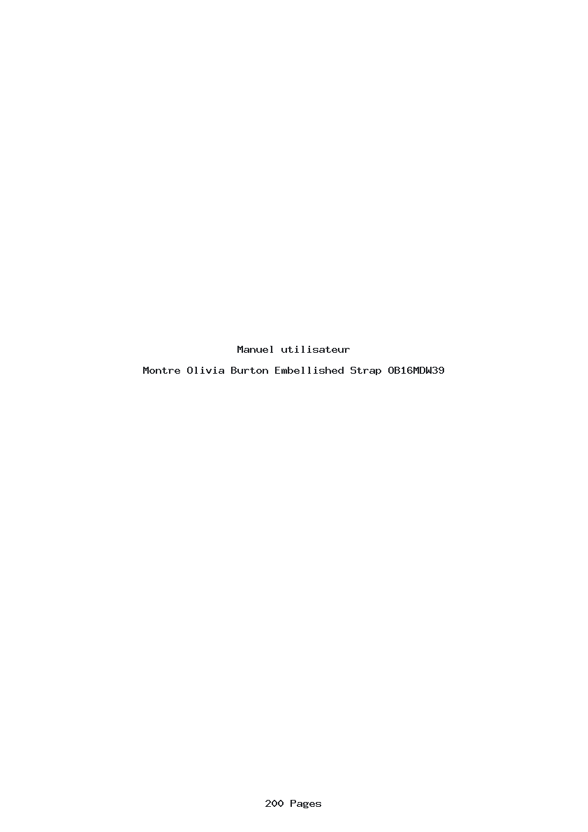 Page 1 de la notice Manuel utilisateur Olivia Burton Embellished Strap OB16MDW39