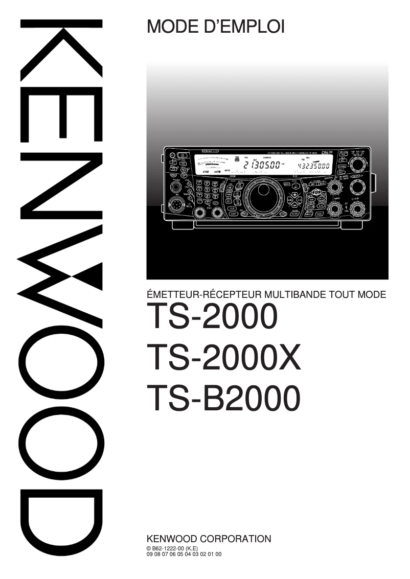 Page 1 de la notice Manuel utilisateur Kenwood TS-B2000