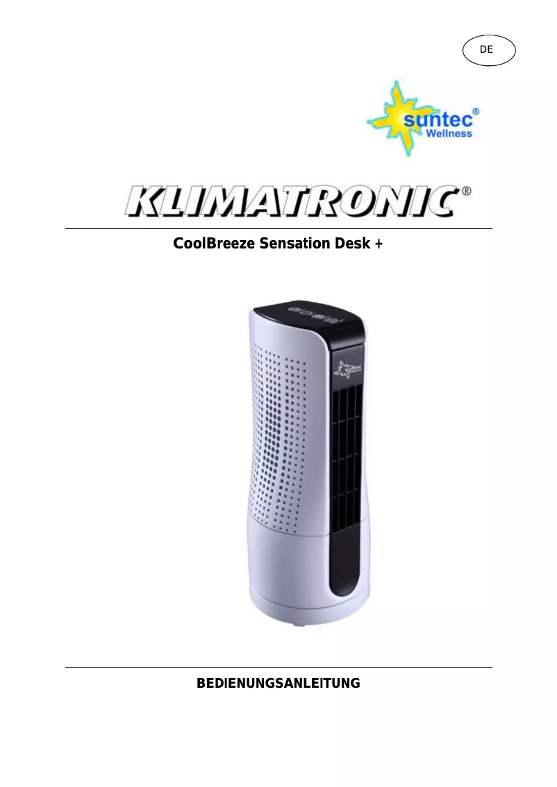 Page 1 de la notice Manuel utilisateur Suntec CoolBreeze Sensation Desk+