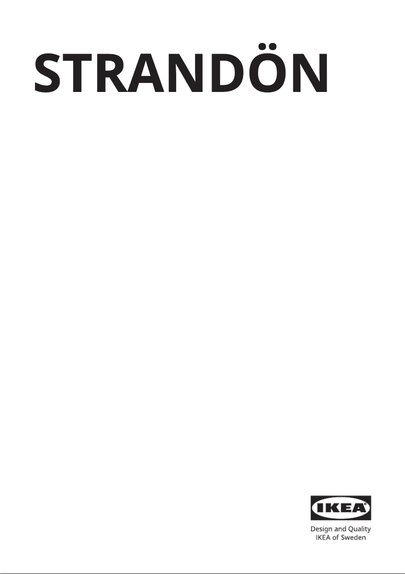 Image de la première page du manuel de l'appareil STRANDÖN 705.758.48