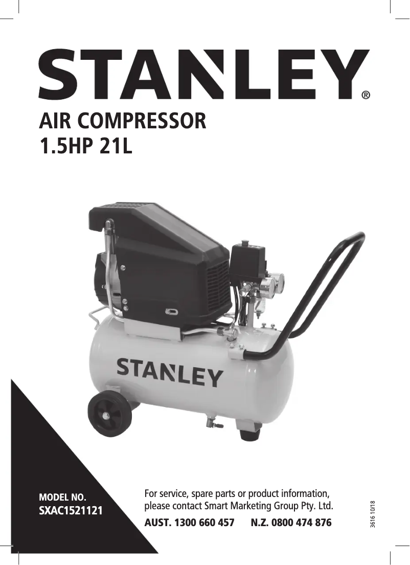 Page 1 de la notice Manuel utilisateur Stanley SXAC1521121