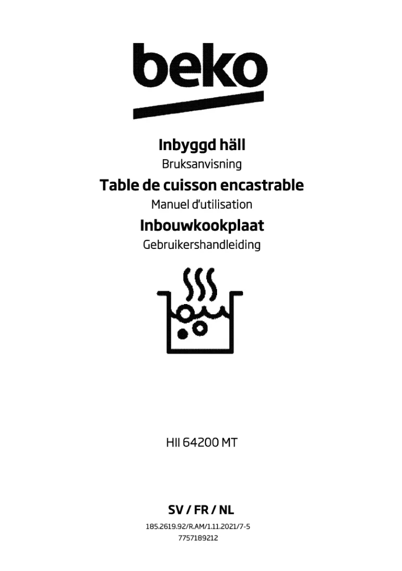 Page 1 de la notice Manuel utilisateur Beko HII 64200 MT