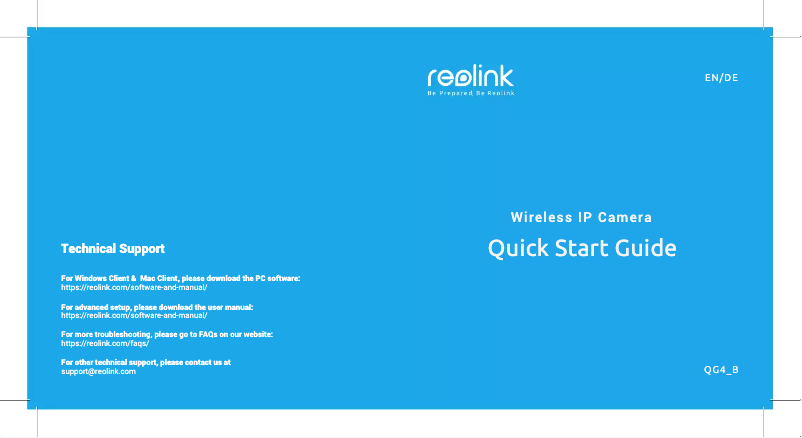 Page 1 de la notice Manuel utilisateur Reolink RLC-410W