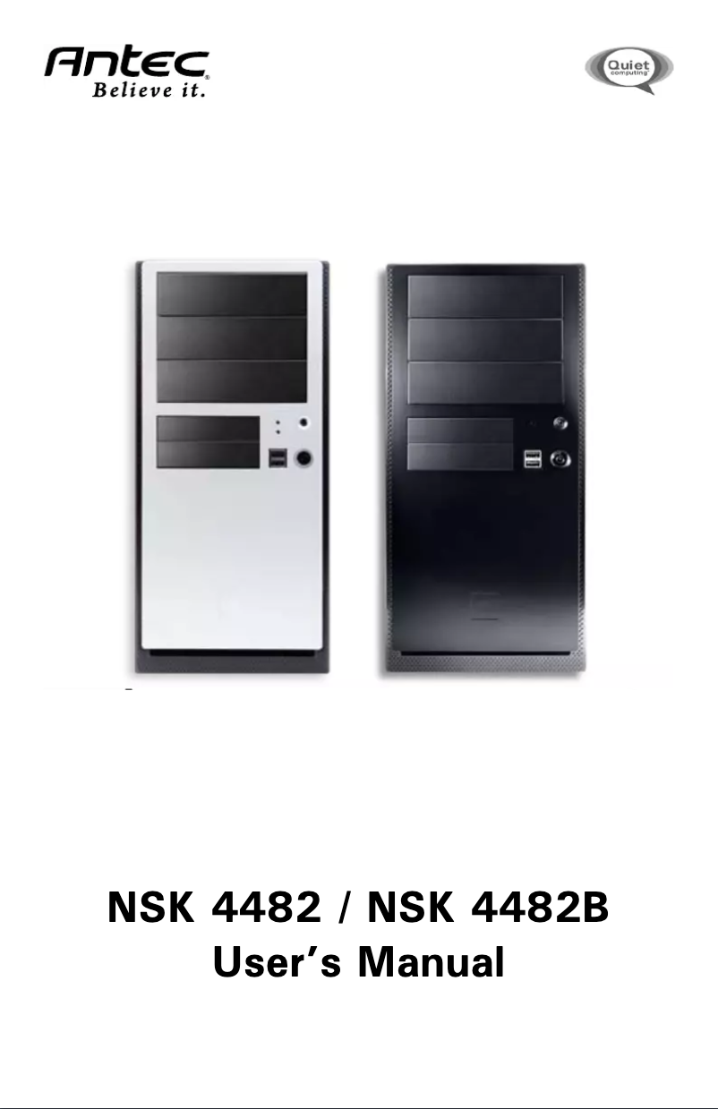 Page 1 de la notice Manuel utilisateur Antec NSK4000 II