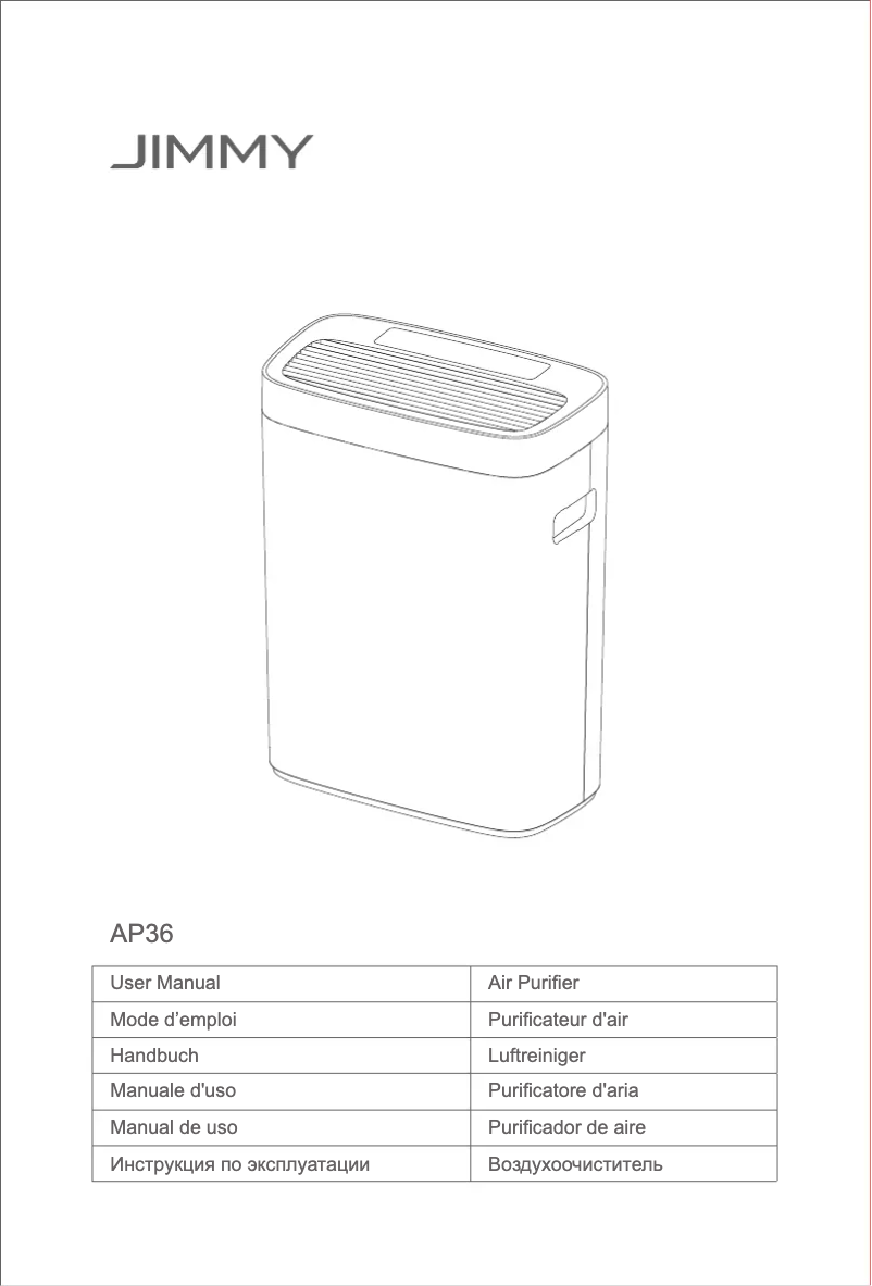 Page 1 de la notice Manuel utilisateur JIMMY AP36