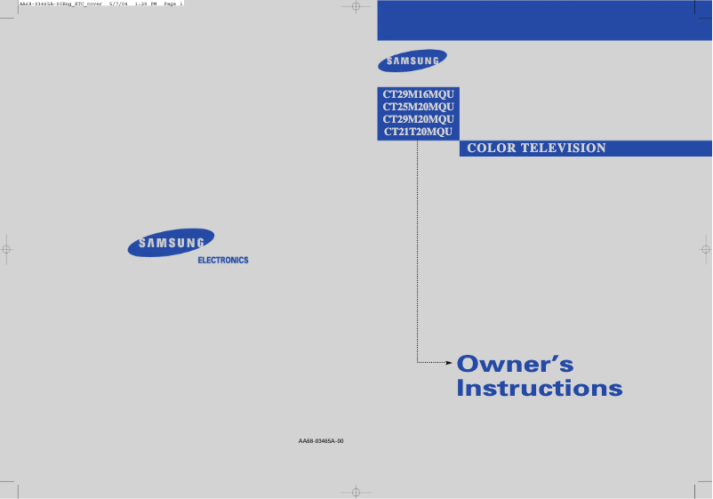 Página 1 del manual Manual de usuario Samsung CT-29M16MQ