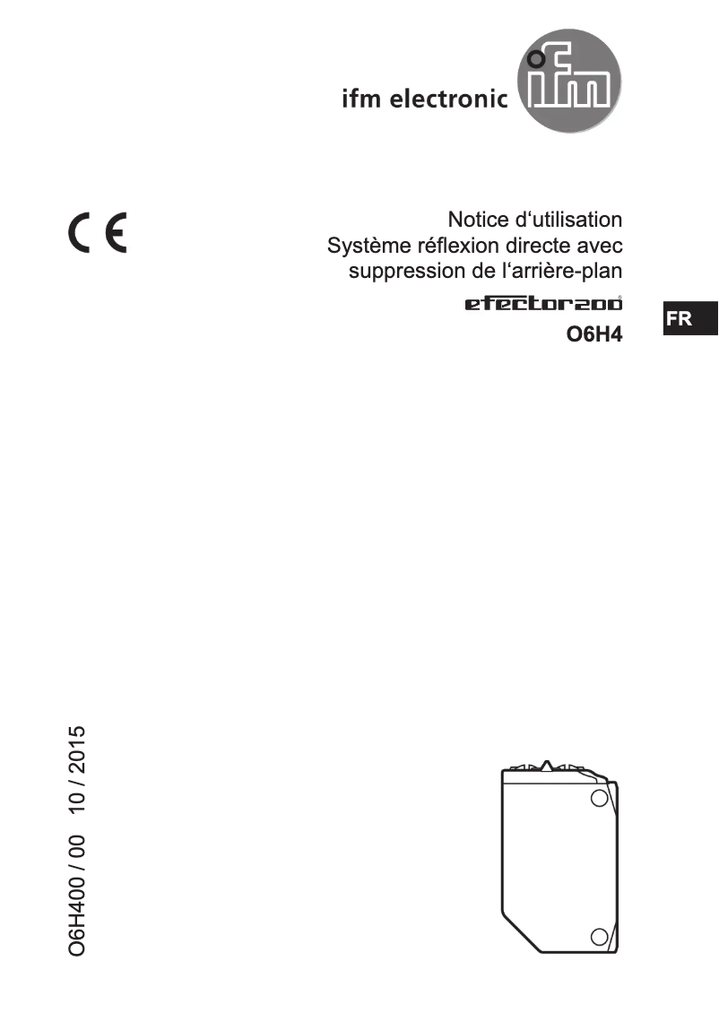 Page 1 de la notice Manuel utilisateur IFM O6H404