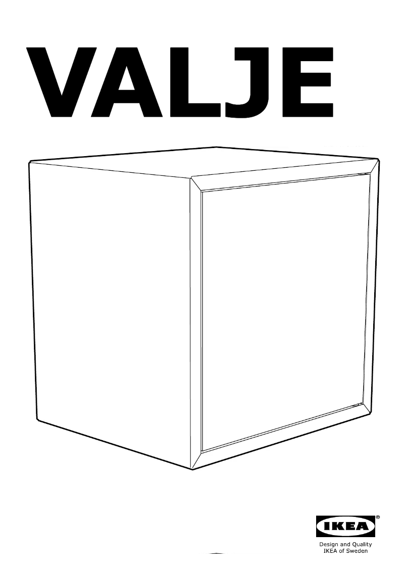 Page 1 de la notice Manuel utilisateur Ikea VALJE (35X30X35)