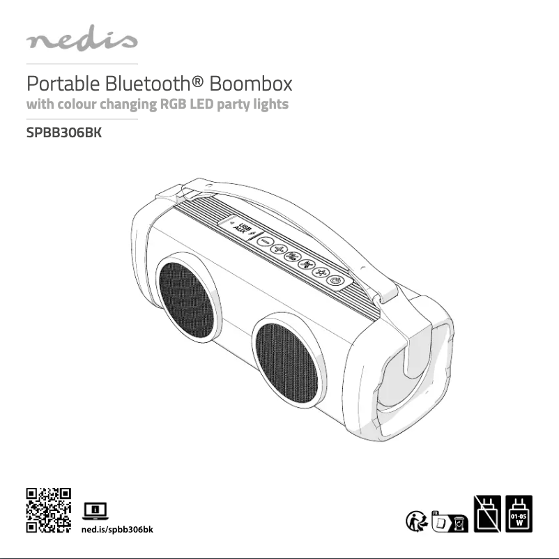 Page 1 de la notice Manuel utilisateur Nedis SPBB306BK
