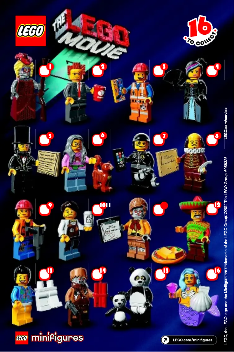 Page 1 de la notice Manuel utilisateur Lego Minifigures 71004
