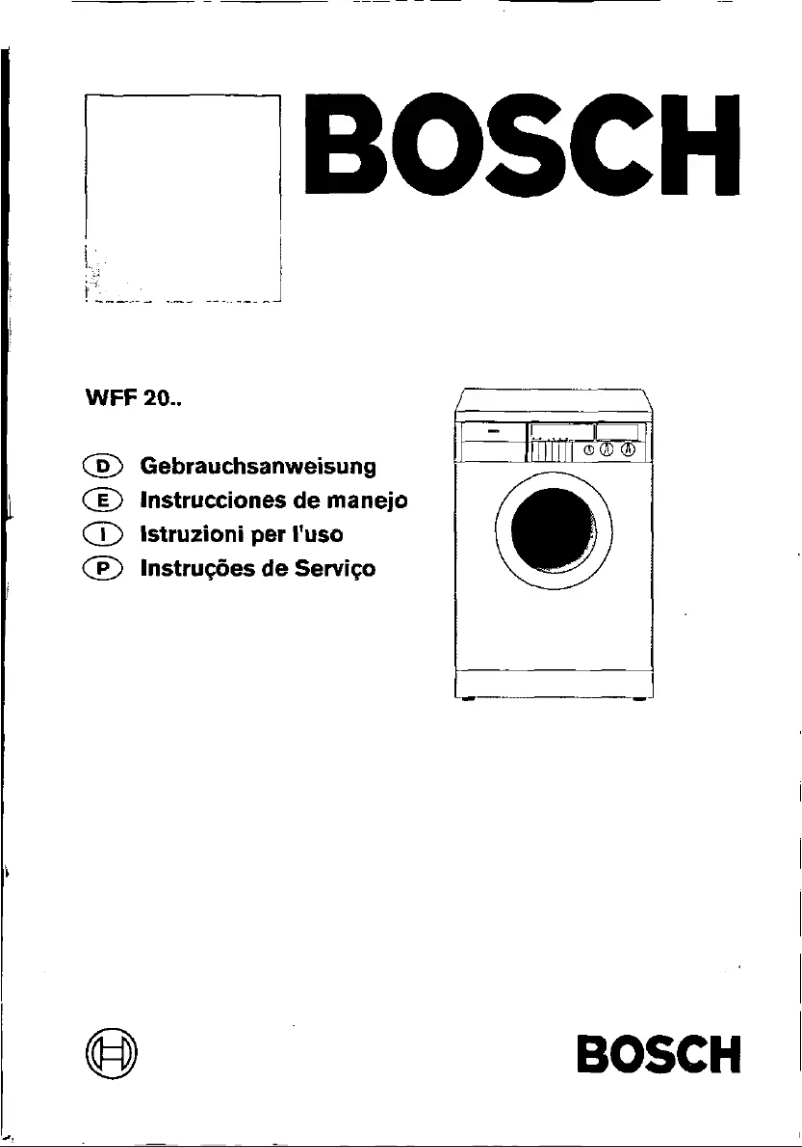 Página 1 del manual Manual de usuario Bosch WFF2080