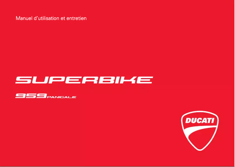 Page 1 of the manual User Manual Ducati 959 Panigale (2016)