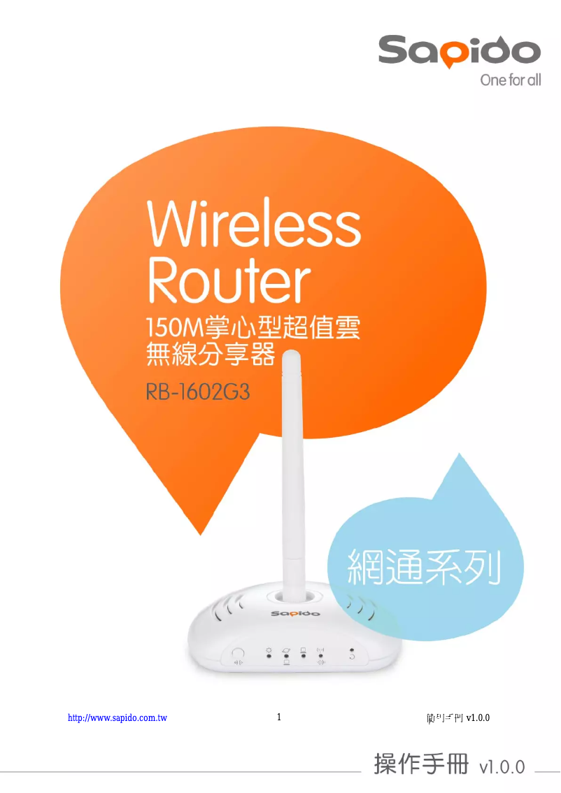 Page 1 de la notice Manuel utilisateur Sapido RB-1602G3