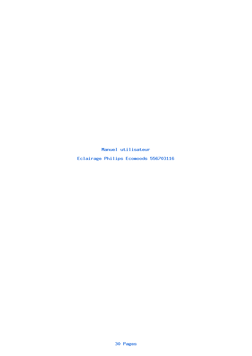 Page 1 de la notice Manuel utilisateur Philips Ecomoods 556703116