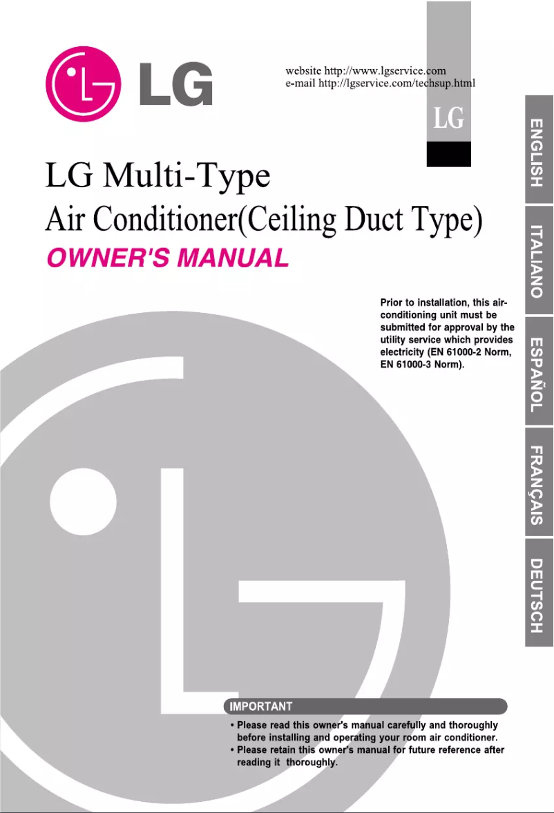 Page 1 of the manual User Manual LG TMNH12GB1A0