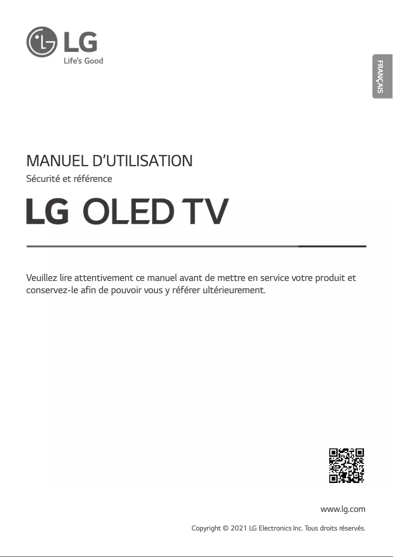 Page 1 de la notice Manuel utilisateur LG OLED65G1RLA