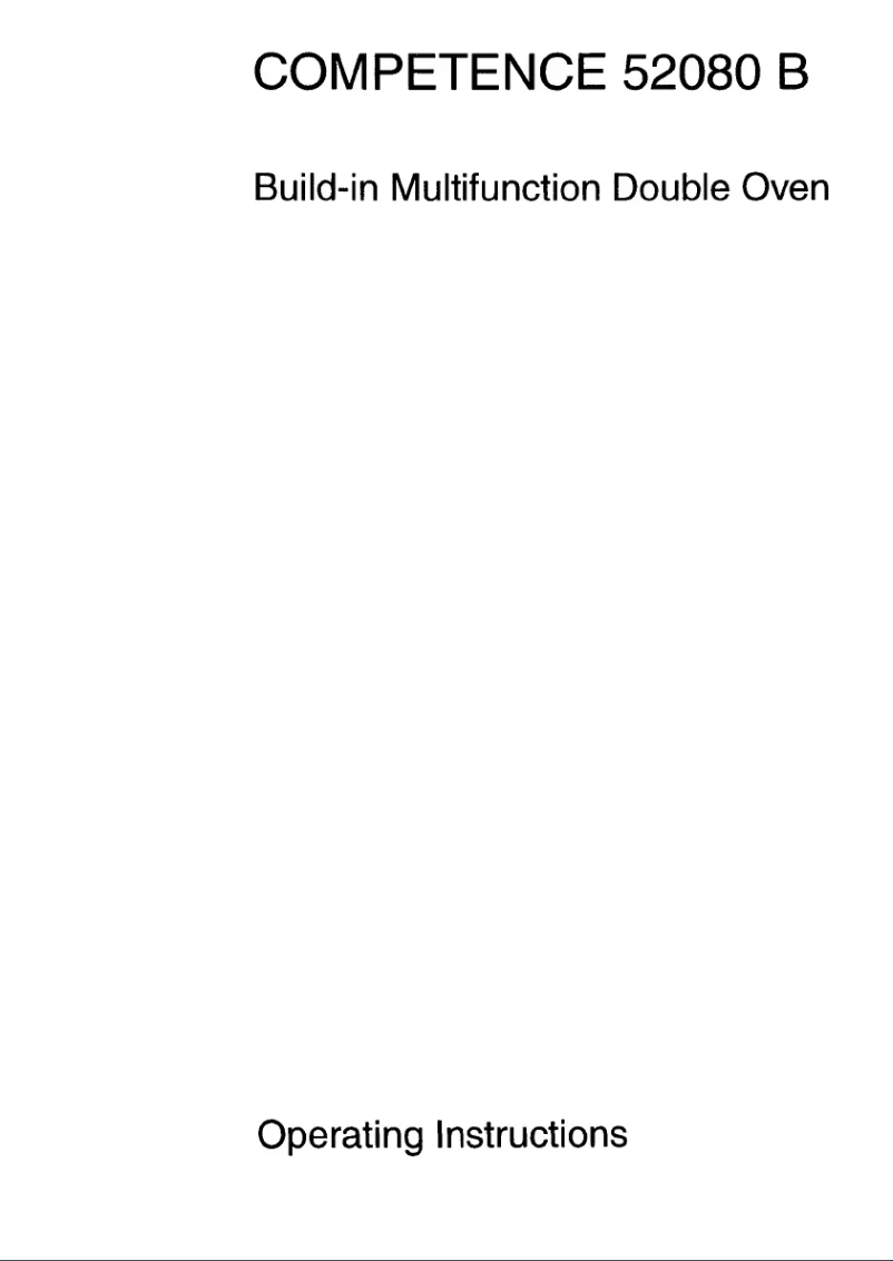 Page 1 de la notice Manuel utilisateur AEG Competence 52080 B D