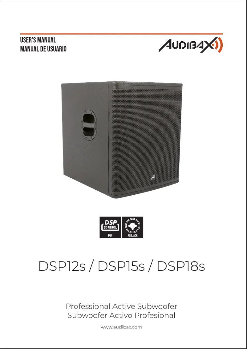 Page 1 of the manual User Manual Audibax DSP18S G2