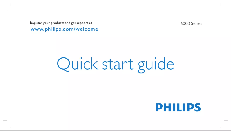 Page 1 of the manual Quick Start Guide Philips 6000 series 55PUT6002S