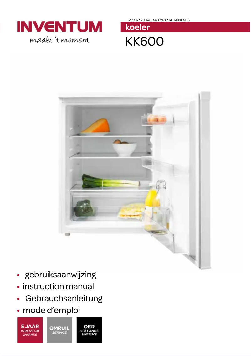 Page 1 de la notice Manuel utilisateur Inventum KK600