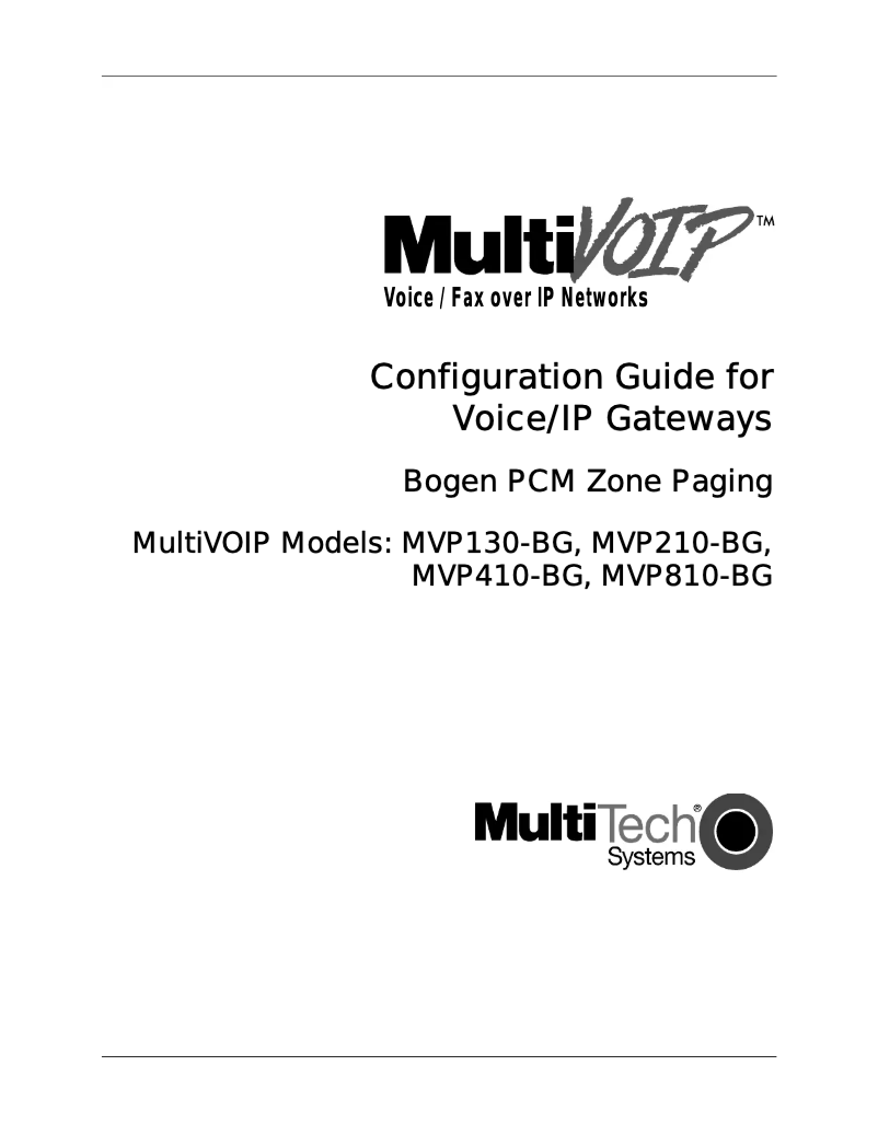 Page 1 of the manual User Manual Bogen MVP130BG