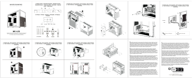 Page 1 de la notice Manuel utilisateur Mars Gaming MC-LCD