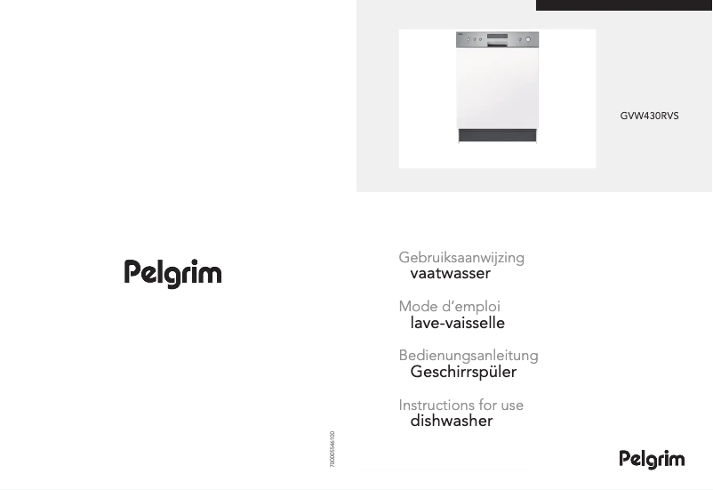 Page 1 de la notice Manuel utilisateur Pelgrim GVW430RVS