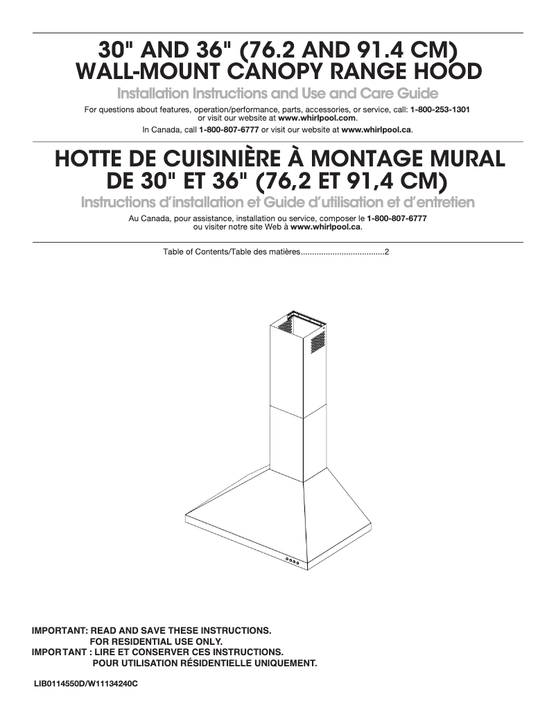 Page 1 de la notice Guide d'installation Maytag WVW53UC6FS
