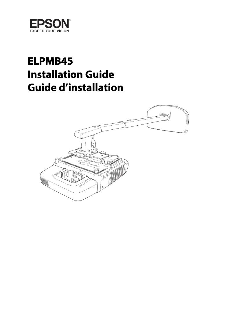 Page 1 de la notice Guide d'installation Epson PowerLite 535W