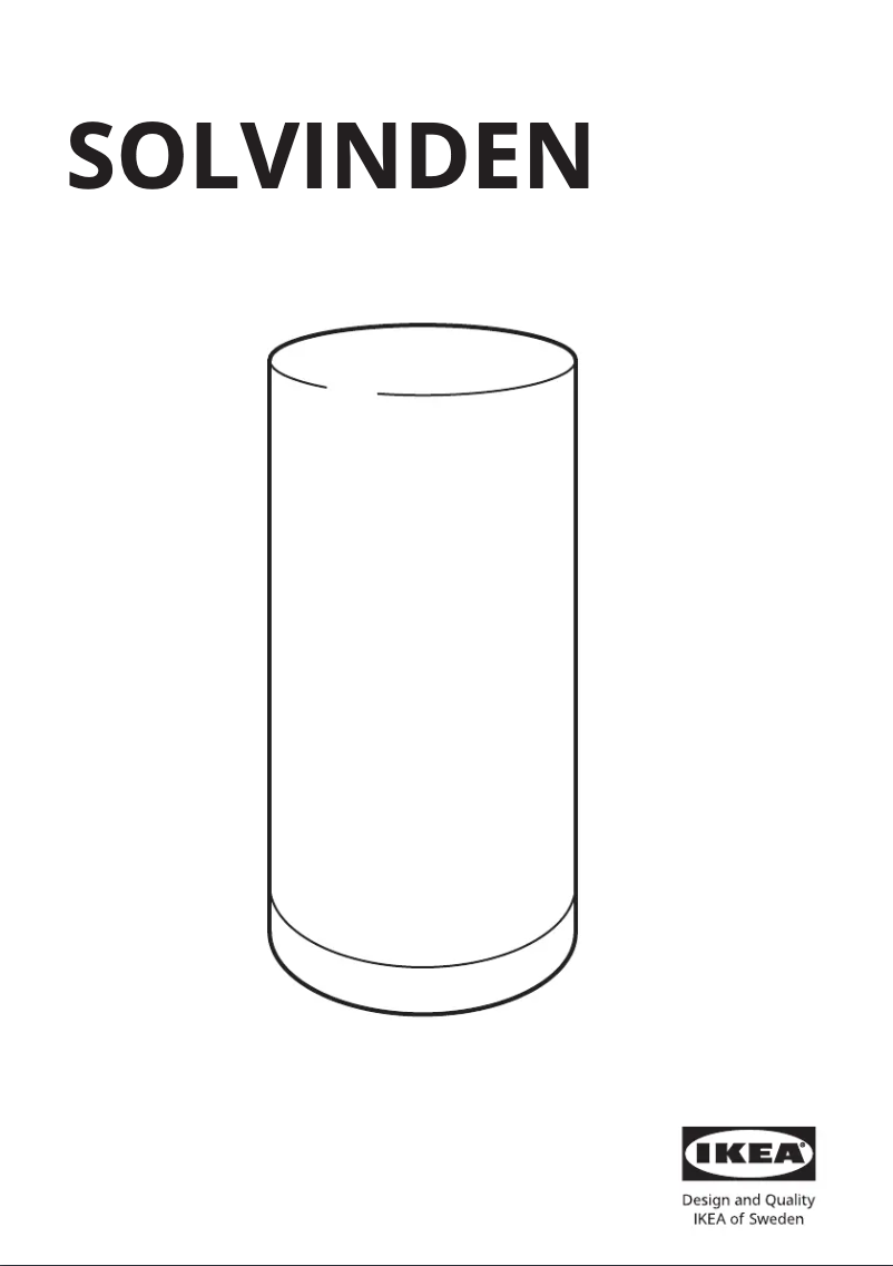Page 1 de la notice Manuel utilisateur Ikea SOLVINDEN 405.221.73