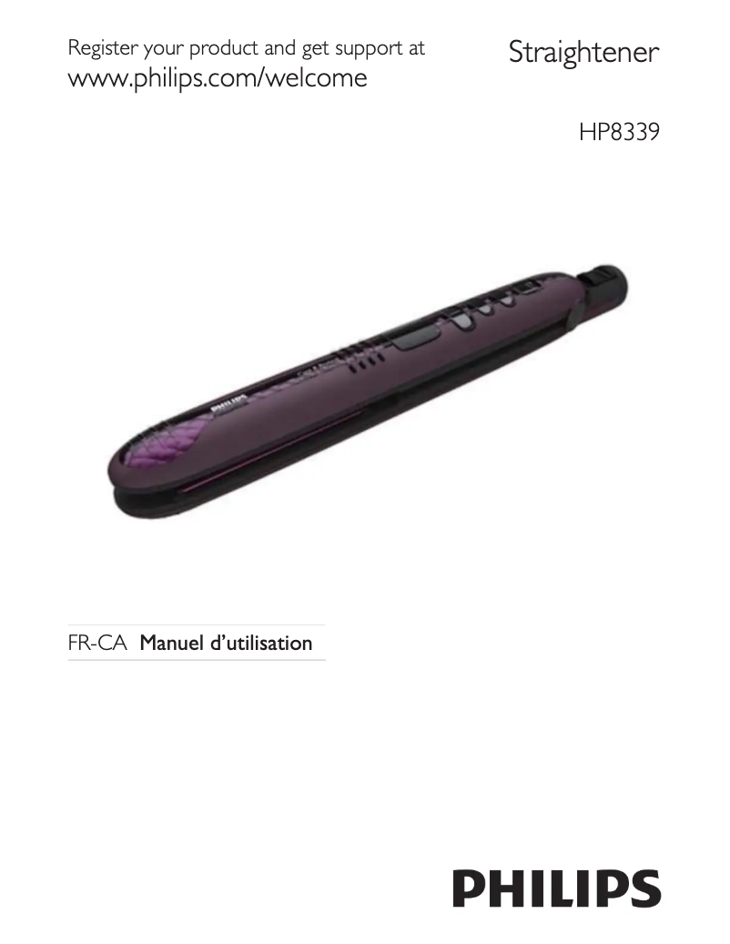 Page 1 de la notice Manuel utilisateur Philips ProCare HP8339