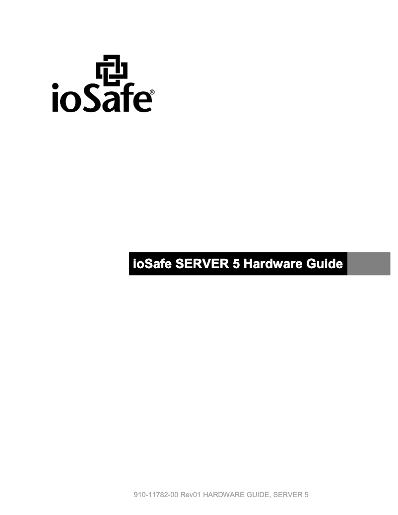 Página 1 del manual Manual de usuario ioSafe Server 5