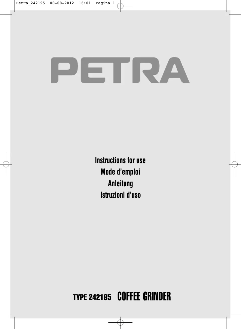 Page 1 de la notice Manuel utilisateur Petra Electric M 55