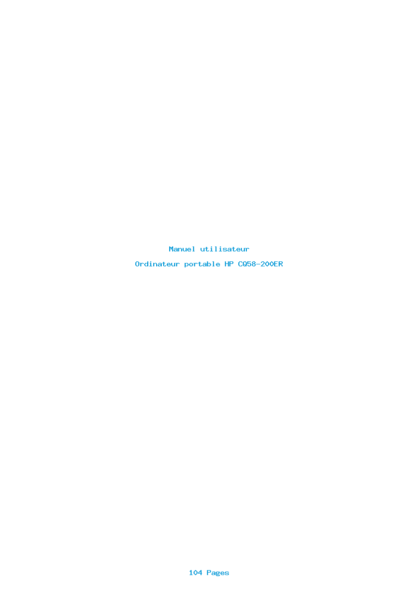 Image de la première page du manuel de l'appareil CQ58-200ER